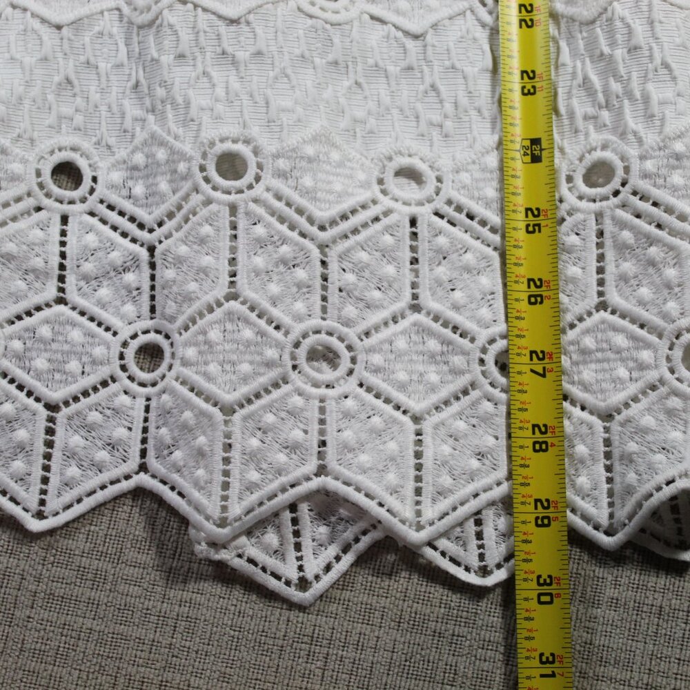GORGEOUS! Rebecca Taylor Size 2 Long White Textured Skirt - Picture 5 of 5